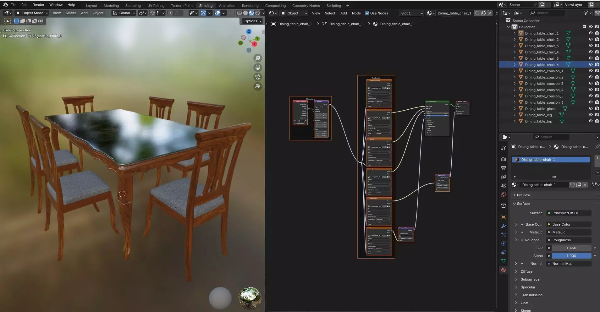 Dining set CG14 3D model_14