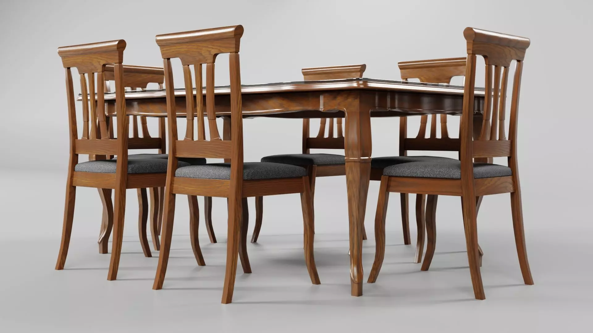 Dining set CG14 3D model_4