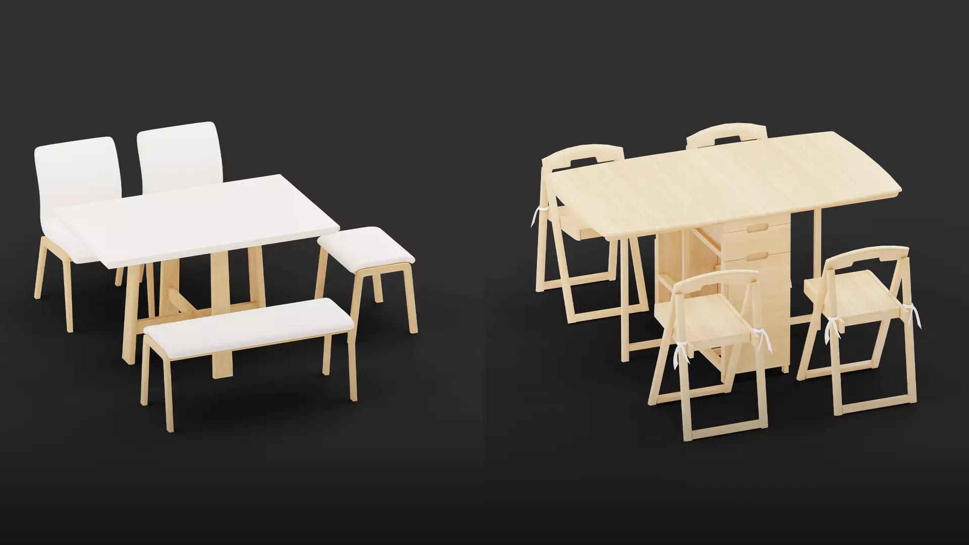 Table Set Model Collection 356 3D model_1