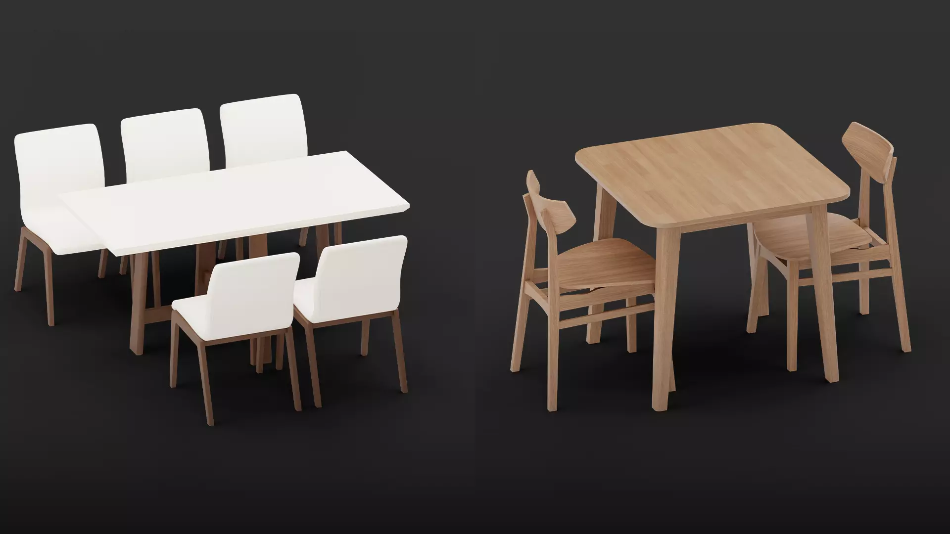 Table Set Model Collection 356 3D model_4