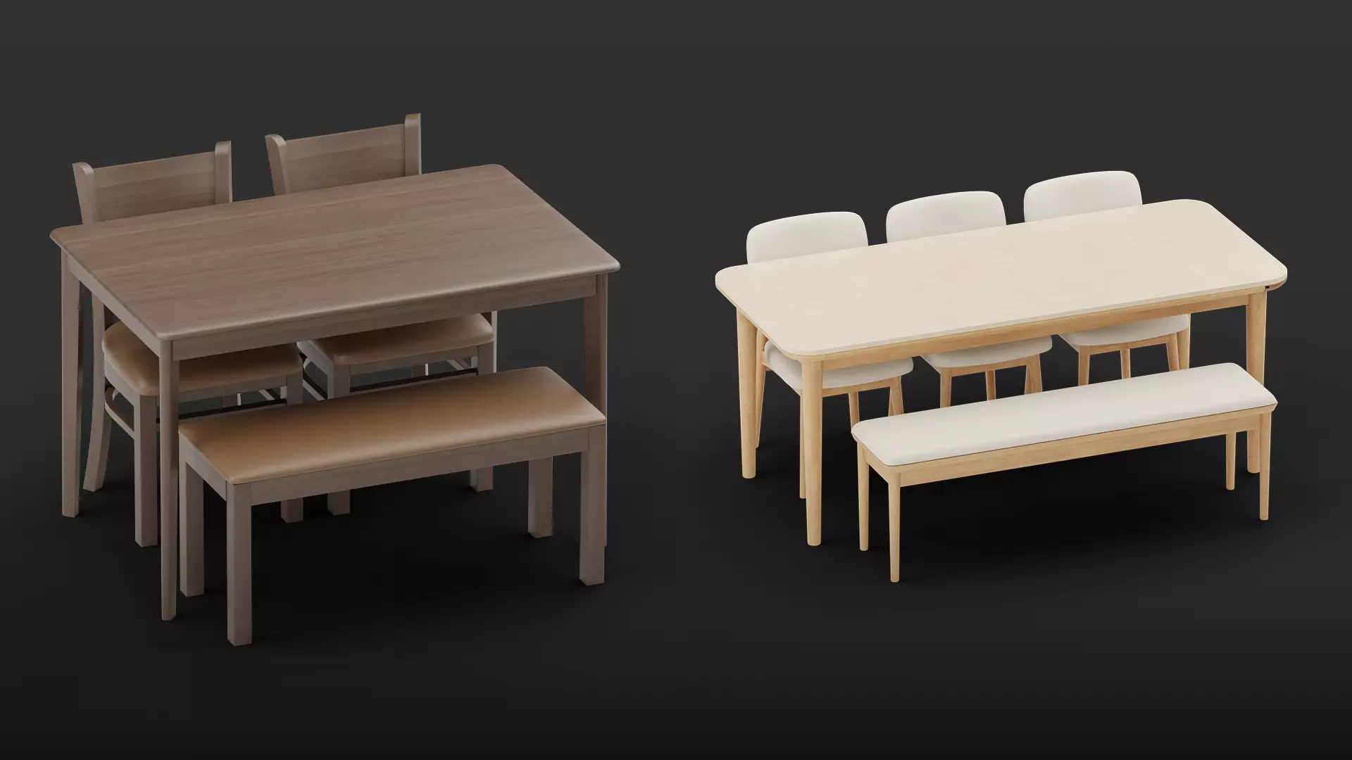 Table Set Model Collection 356 3D model_5