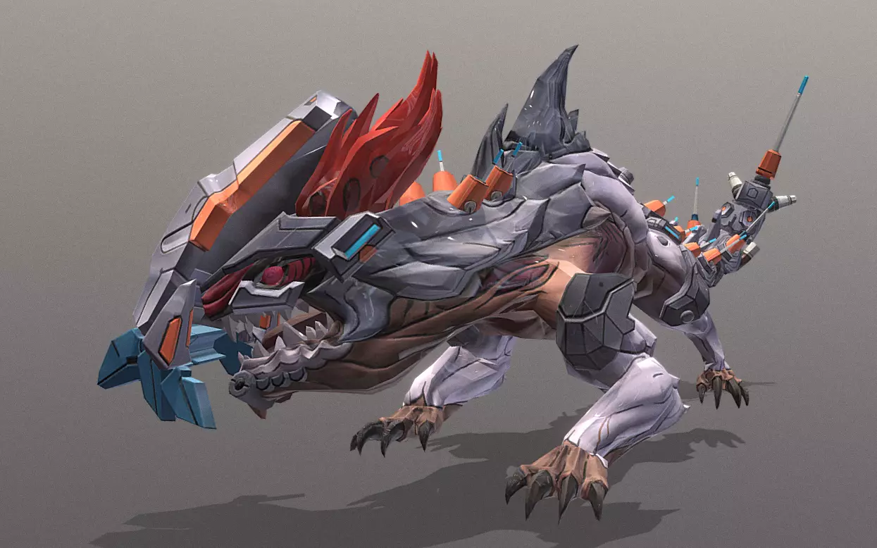 CYBORG LIZARD Searching Observing Fbx Png 3D model_2