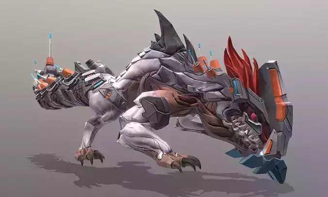 CYBORG LIZARD Searching Observing Fbx Png