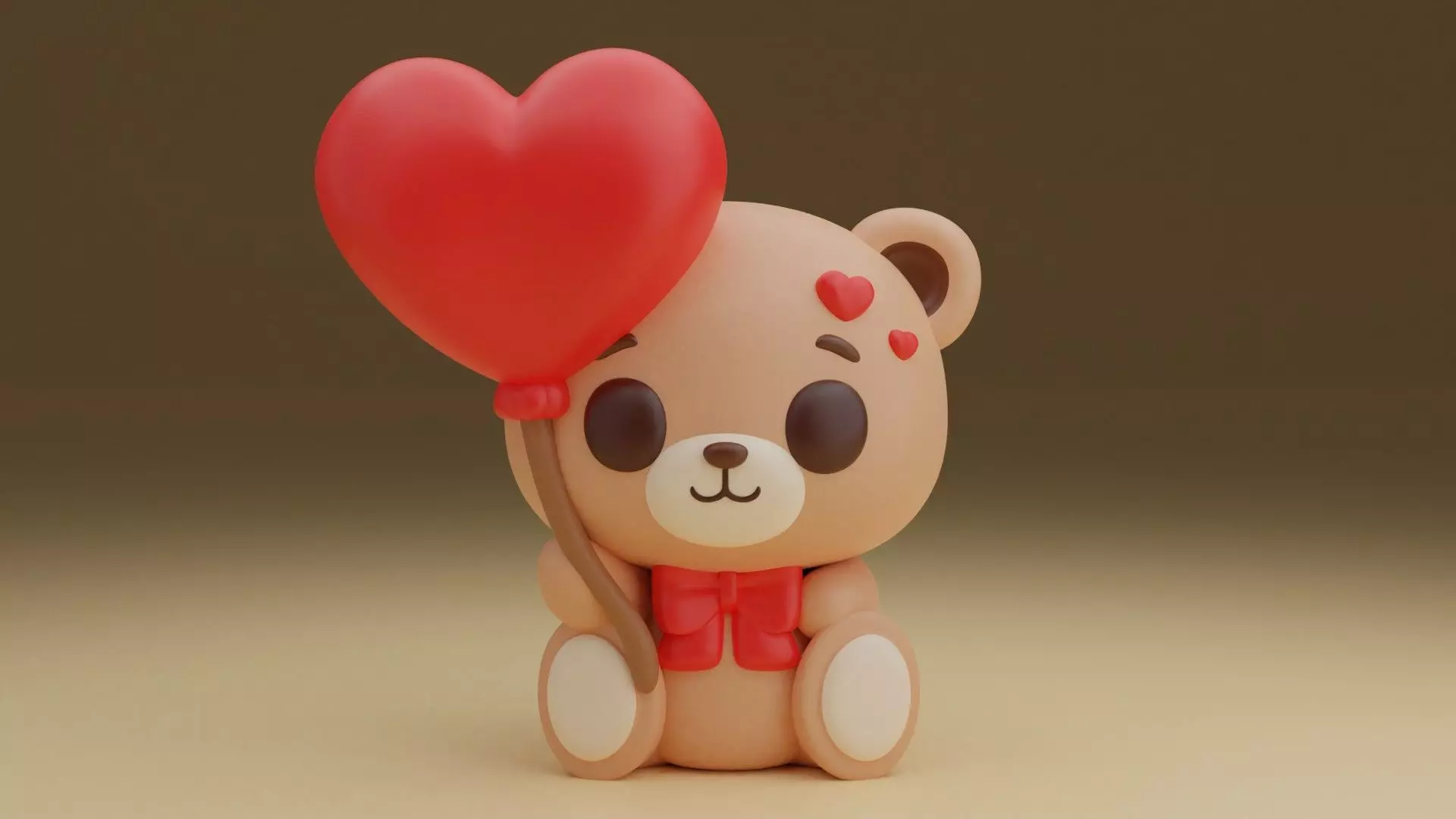 Valentine bear 97 3D print model_0