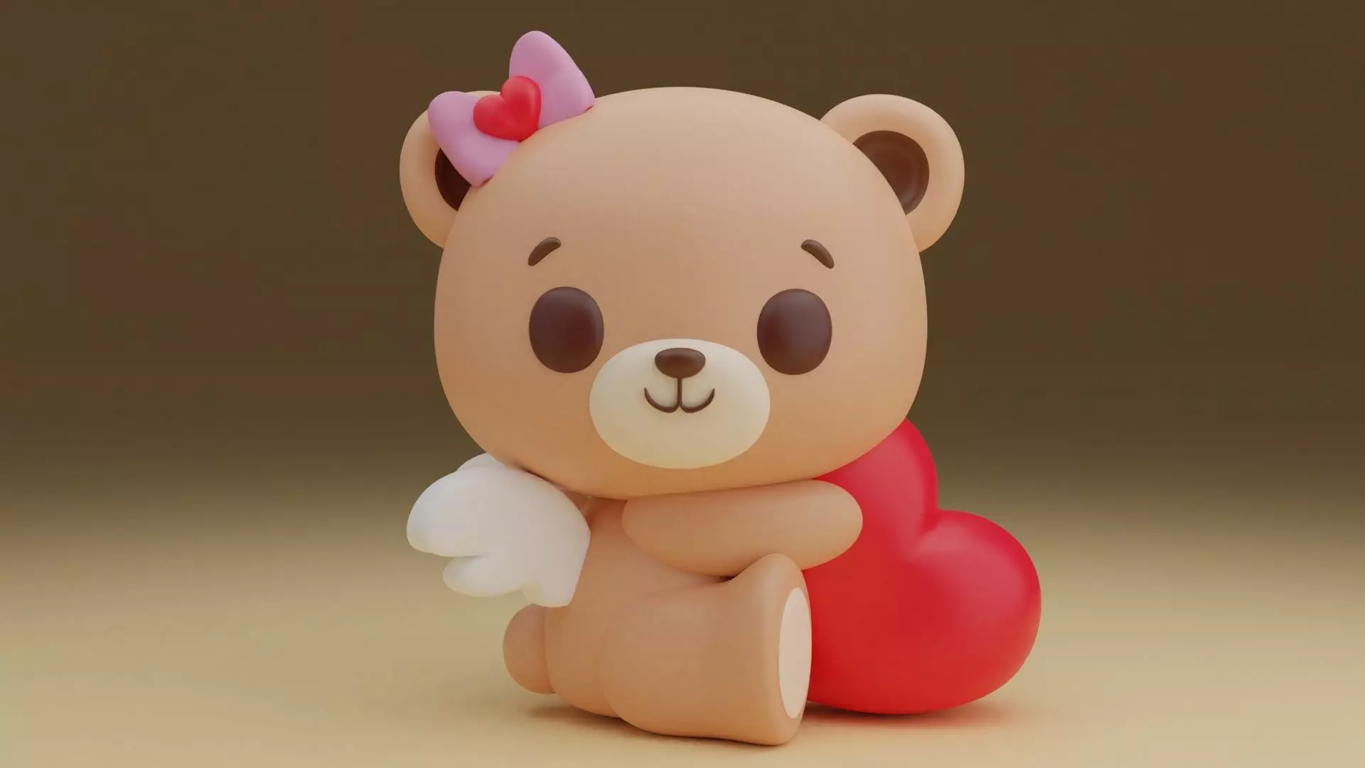 Valentine teddy bear 91 3D print model_0