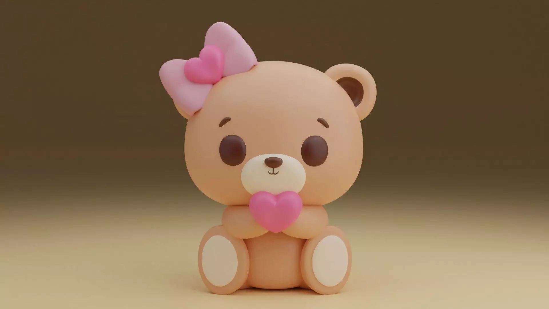 Valentine teddy bear 89 3D print model_0