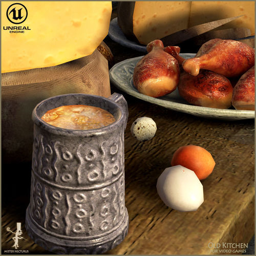 Good Food Low-poly 3D model 4