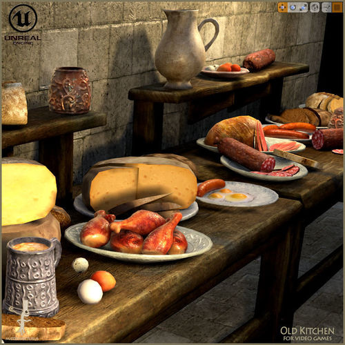 Good Food Low-poly 3D model 7