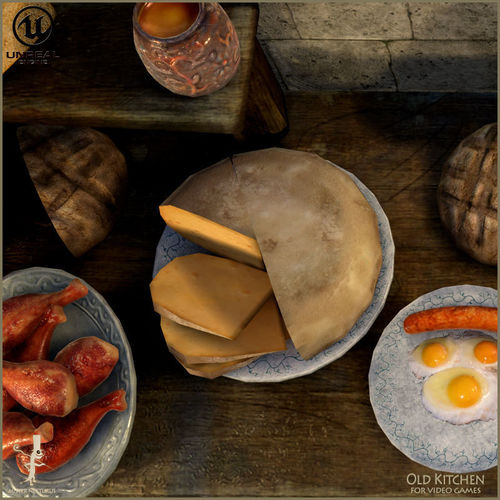 Good Food Low-poly 3D model 5