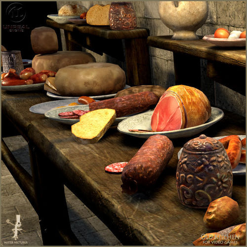 Good Food Low-poly 3D model 2