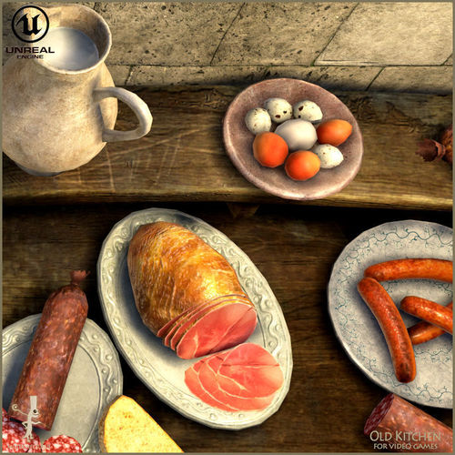 Good Food Low-poly 3D model 6