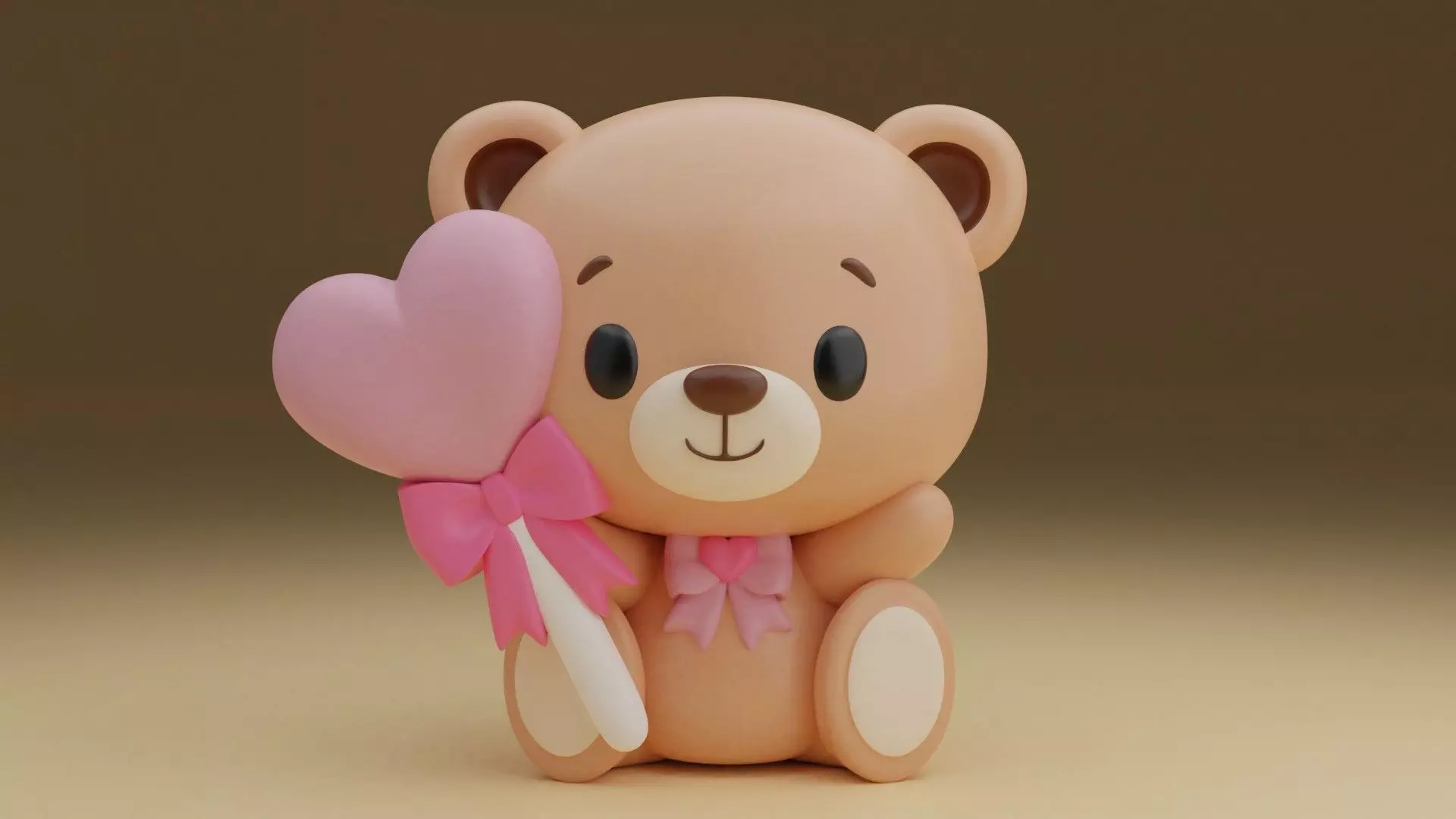 Valentine teddy bear 87 3D print model_0