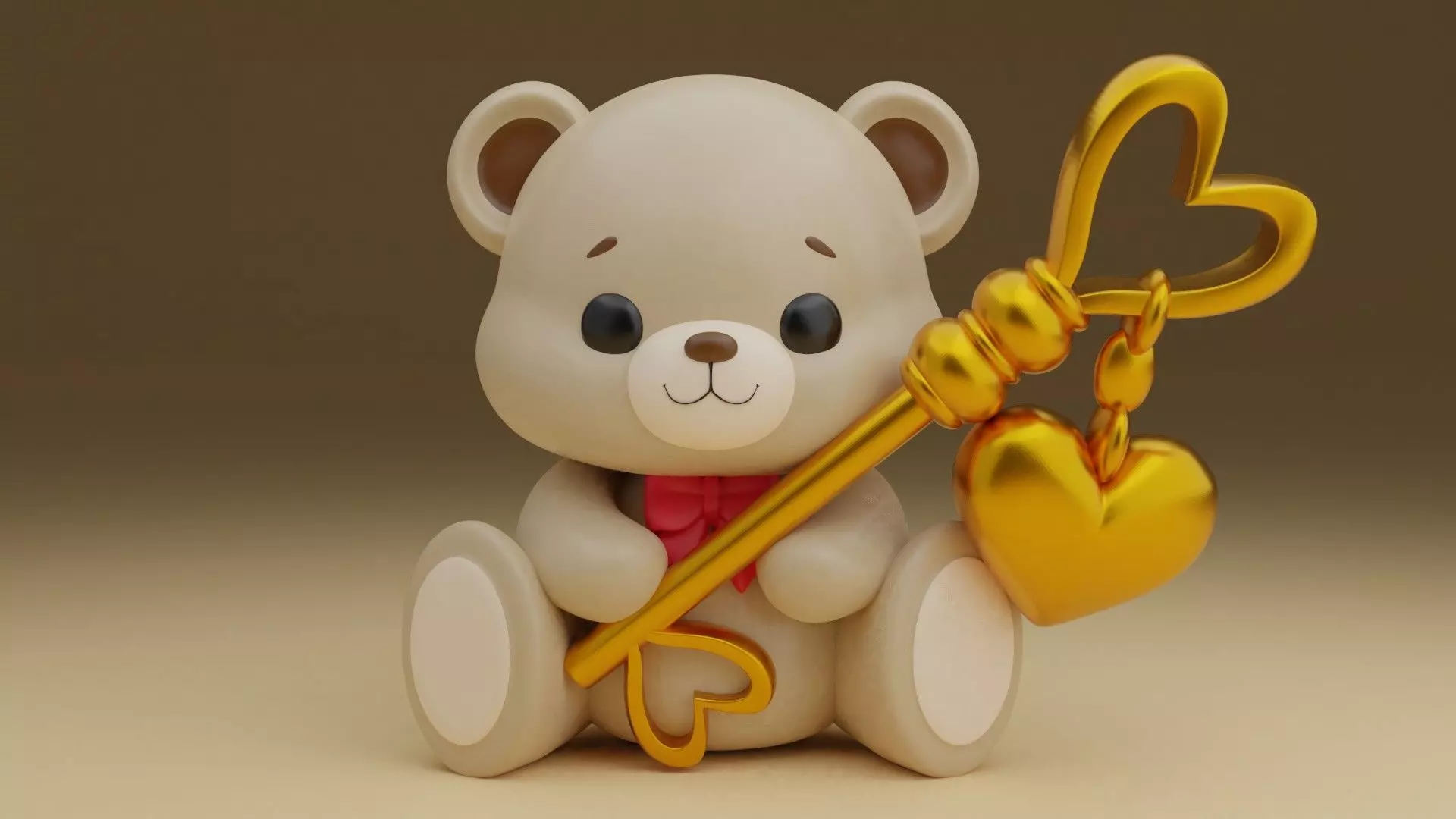 Valentine bear 57 3D print model