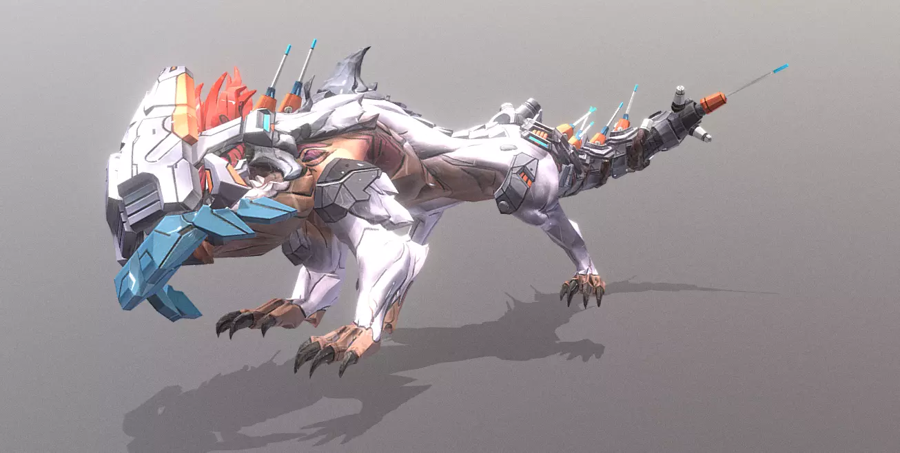 CYBORG LIZARD Reptile Squizze Attack Fbx Png 3D model_1