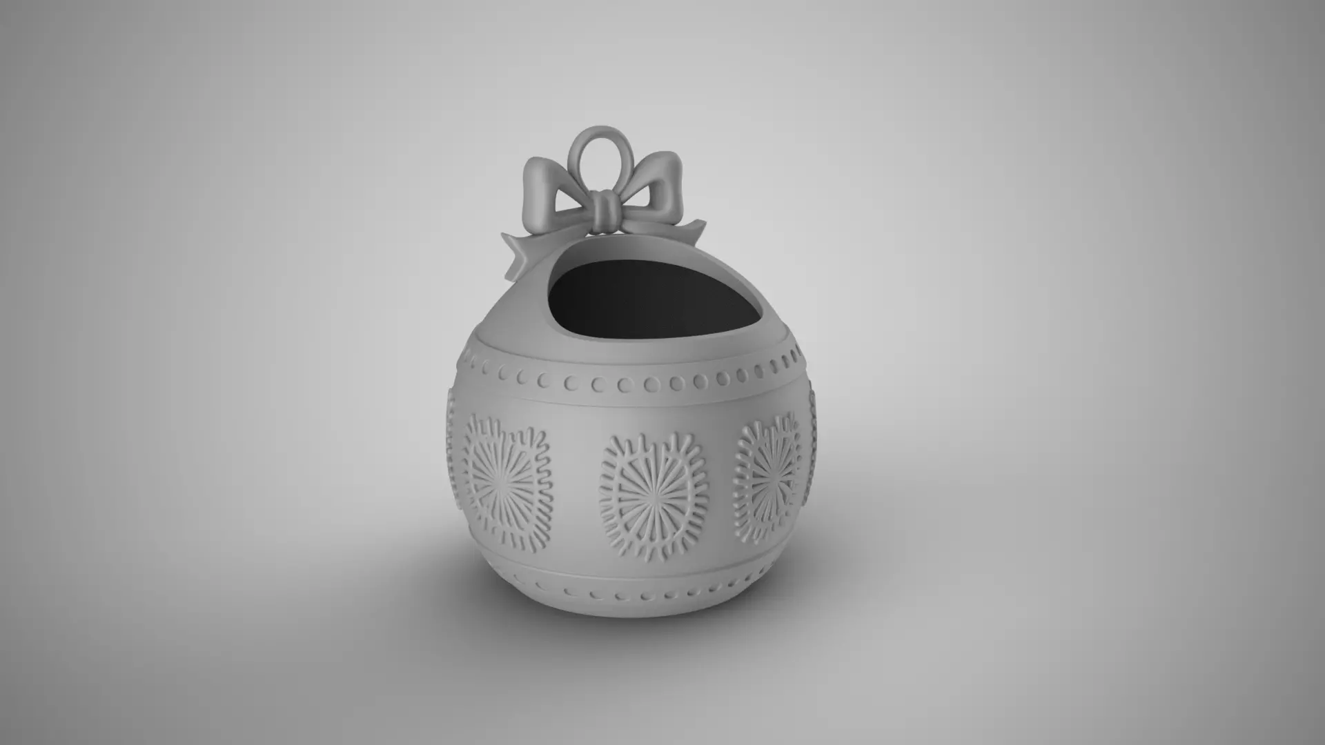 Hollow Christmas Ball 3D print model_2