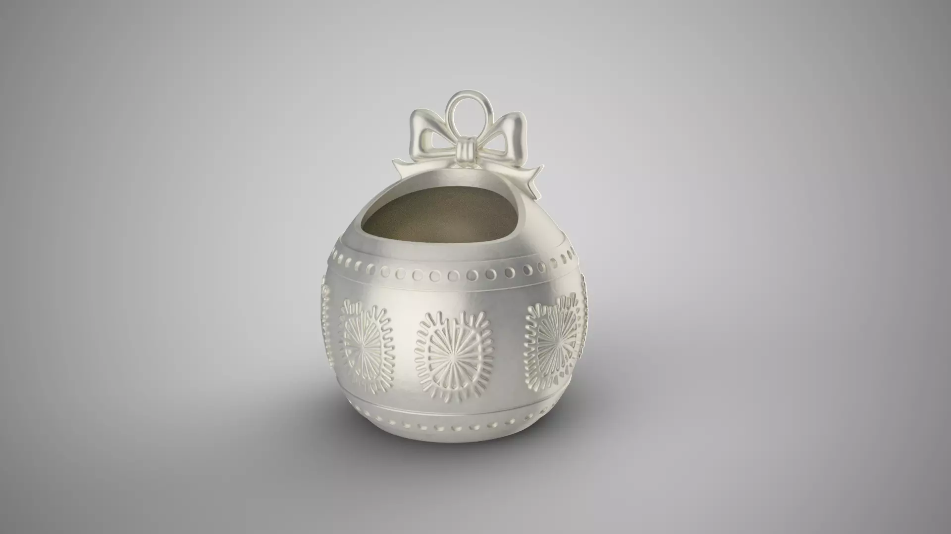 Hollow Christmas Ball 3D print model_10