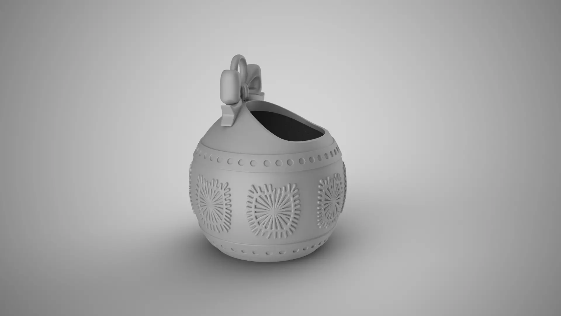 Hollow Christmas Ball 3D print model_3