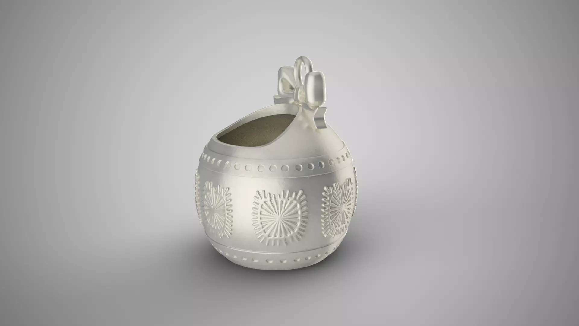 Hollow Christmas Ball 3D print model_9