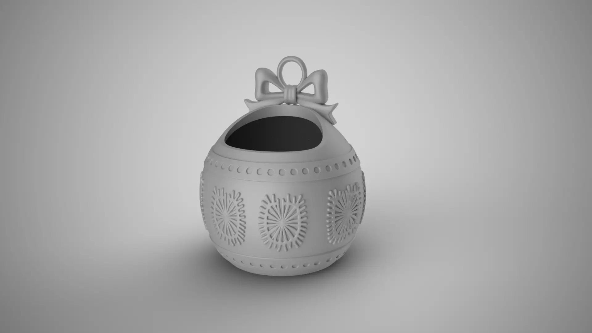 Hollow Christmas Ball 3D print model_1