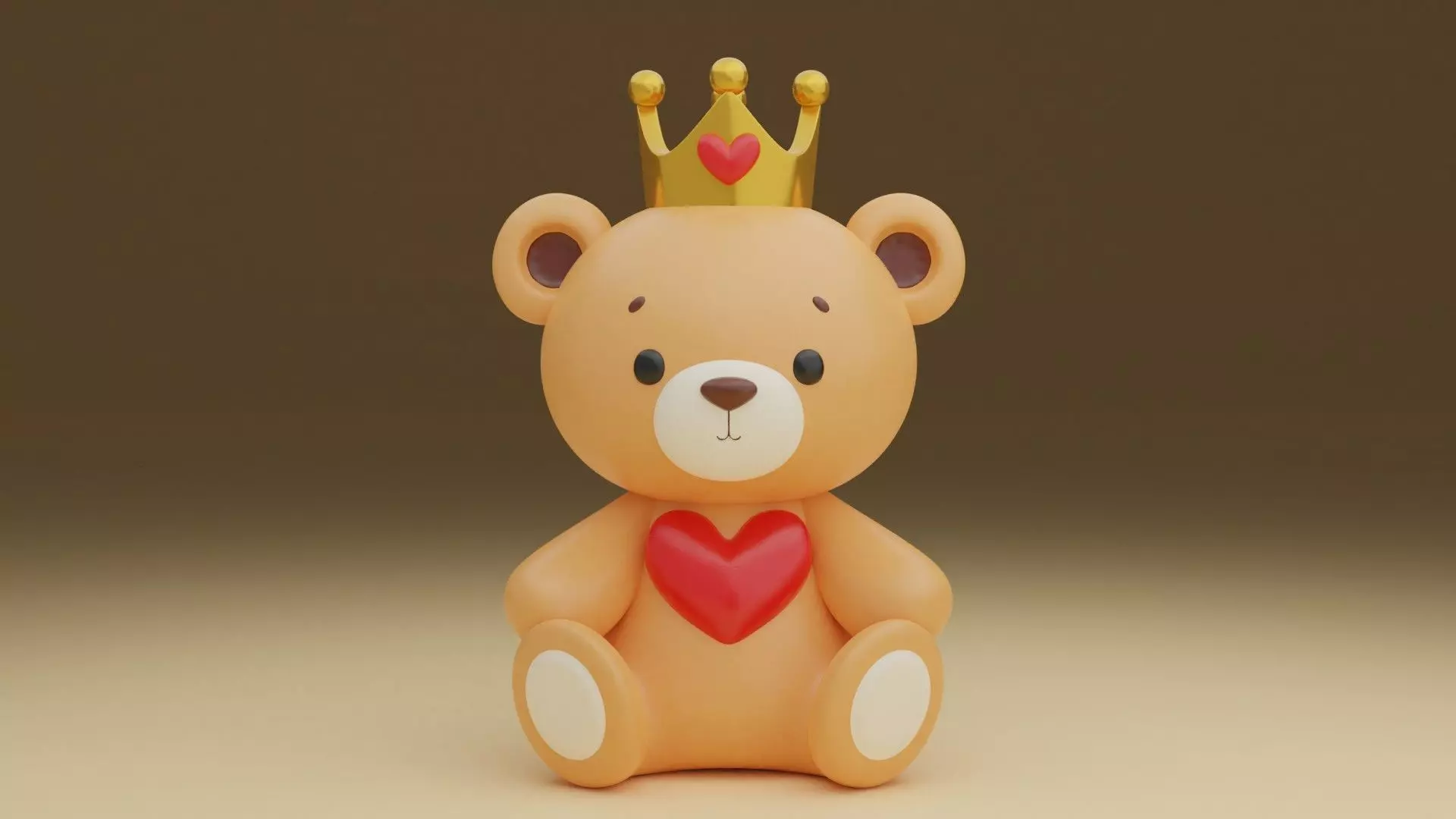 Valentine bear 33 3D print model_0