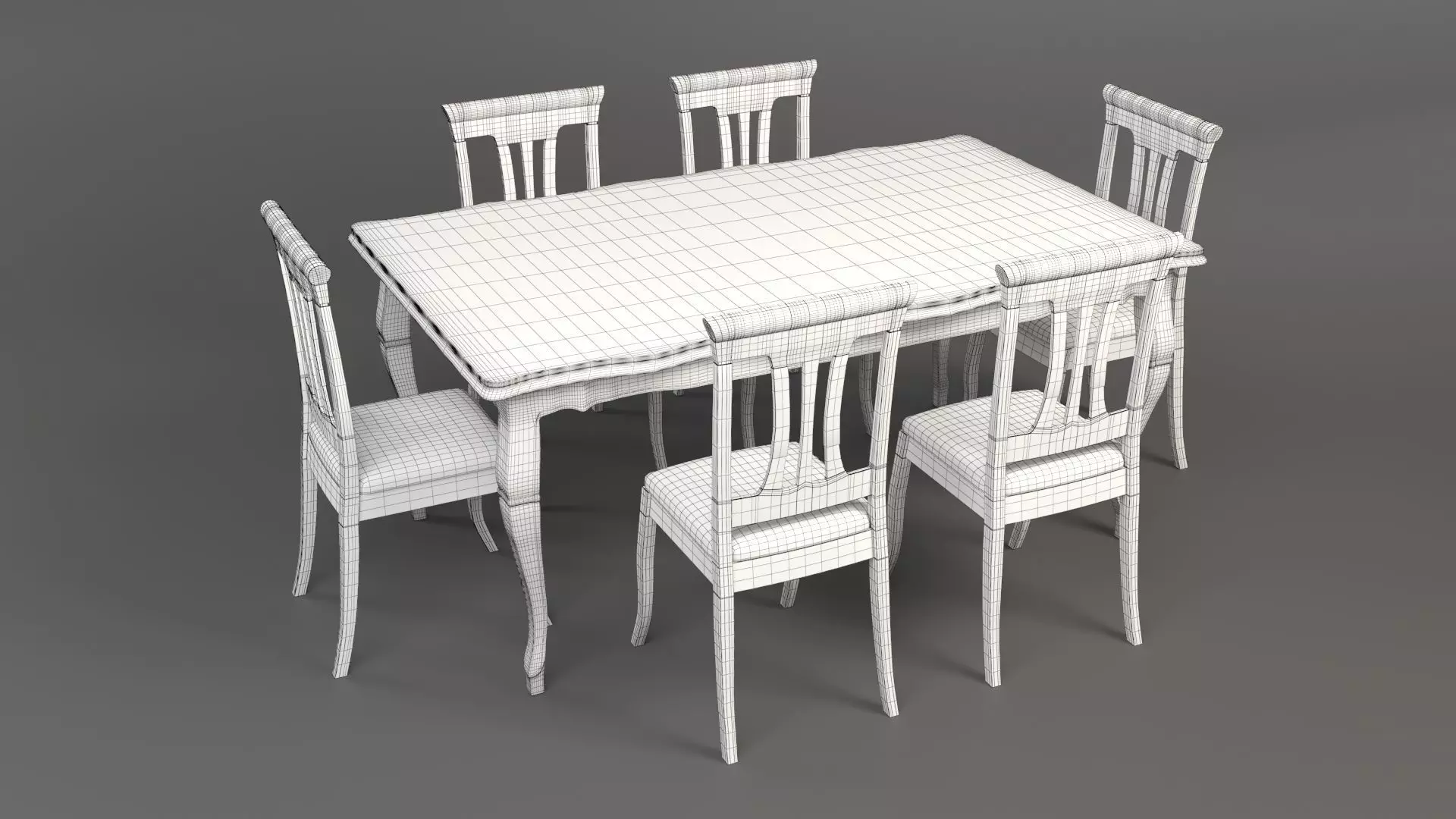 Dining set CG16 3D model_6