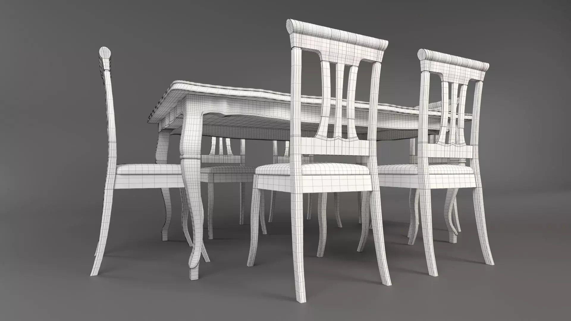 Dining set CG16 3D model_5