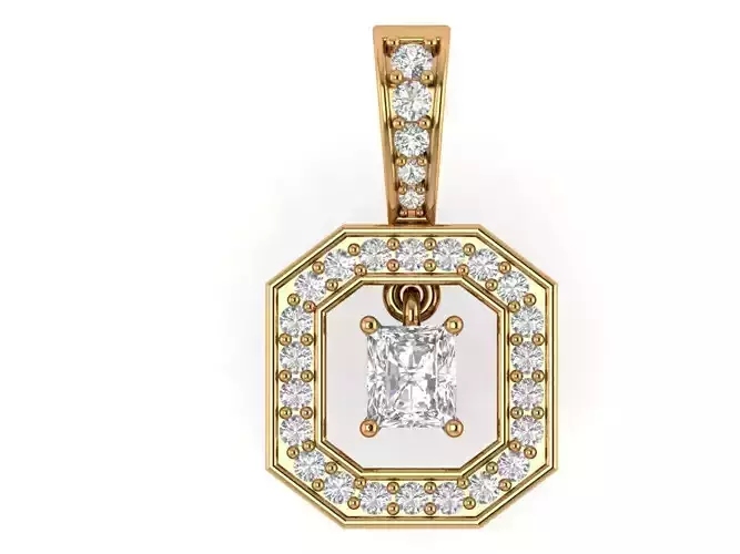Radiant Diamond Pendant