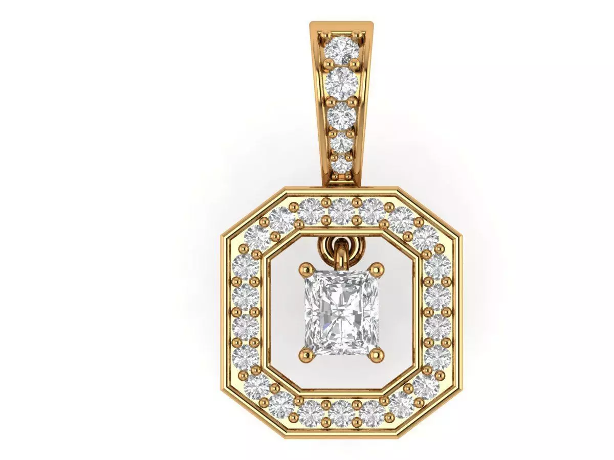 Radiant Diamond Pendant 3D print model