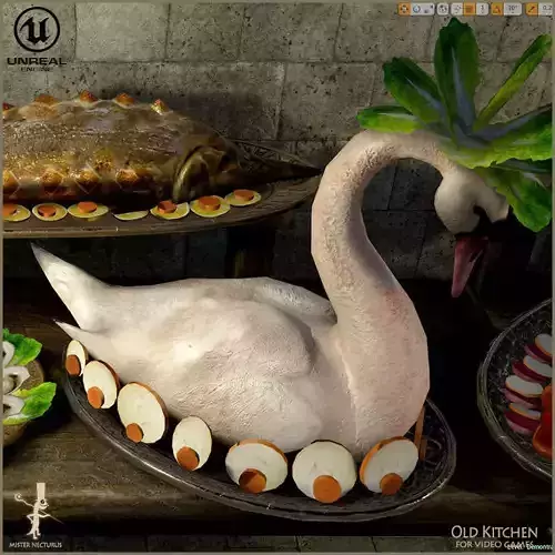Medieval Feast Low-poly 3D model