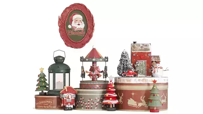 Vintage Christmas Decoration Set