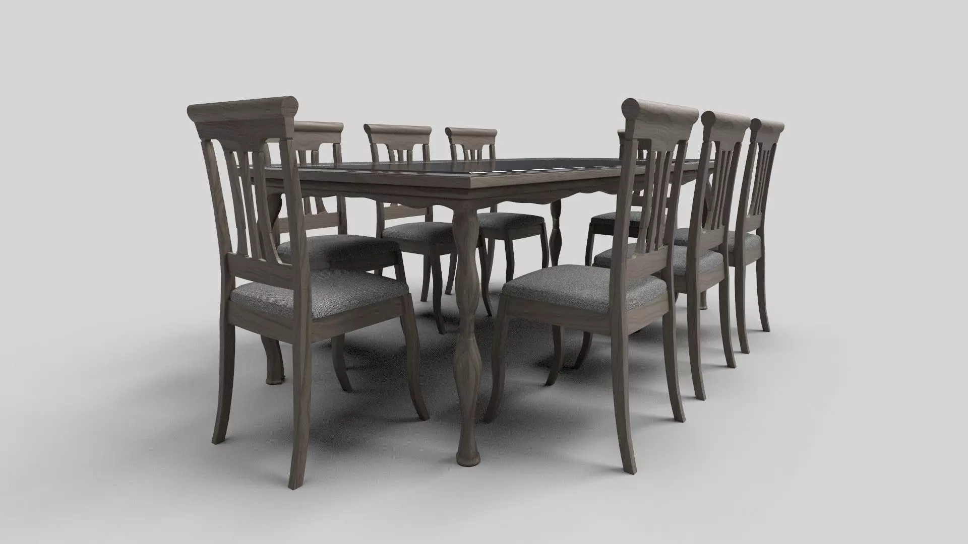Dining set CG17 3D model_0