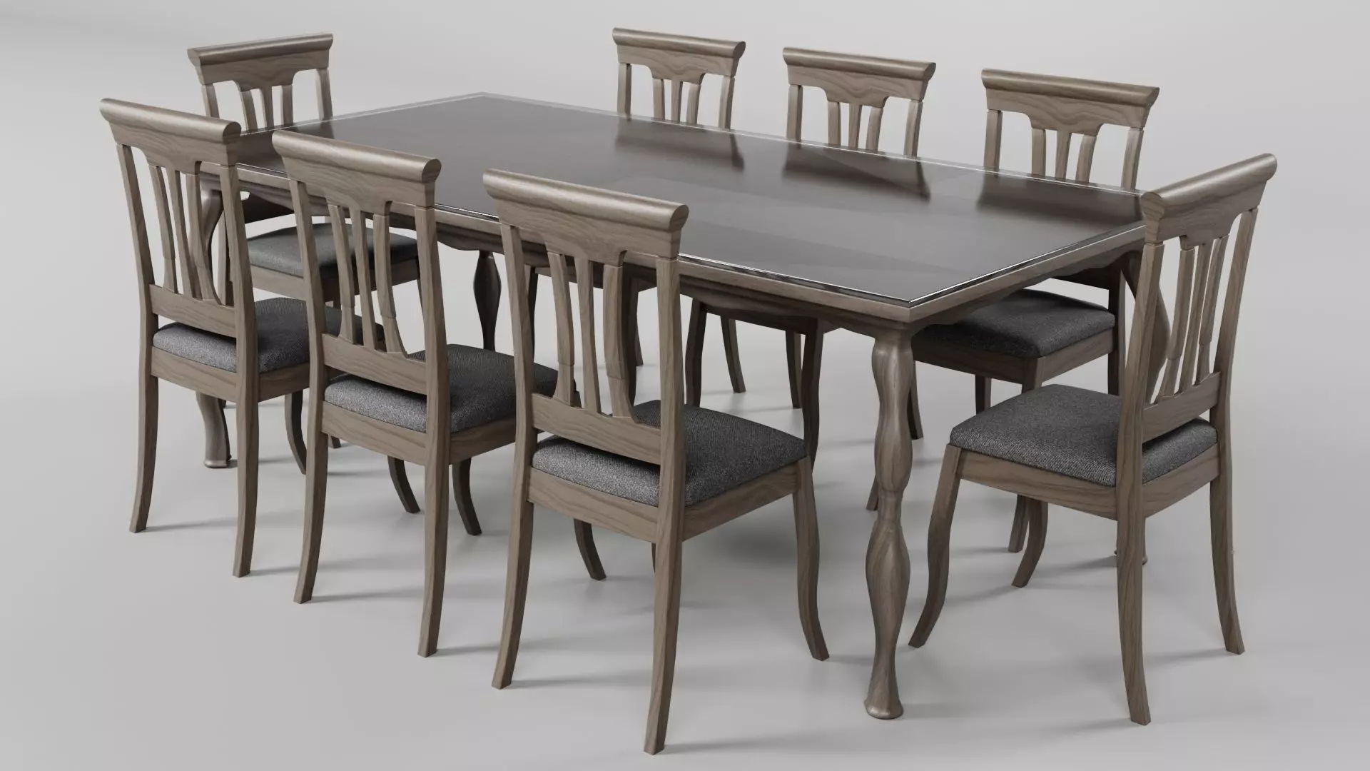 Dining set CG17 3D model_3