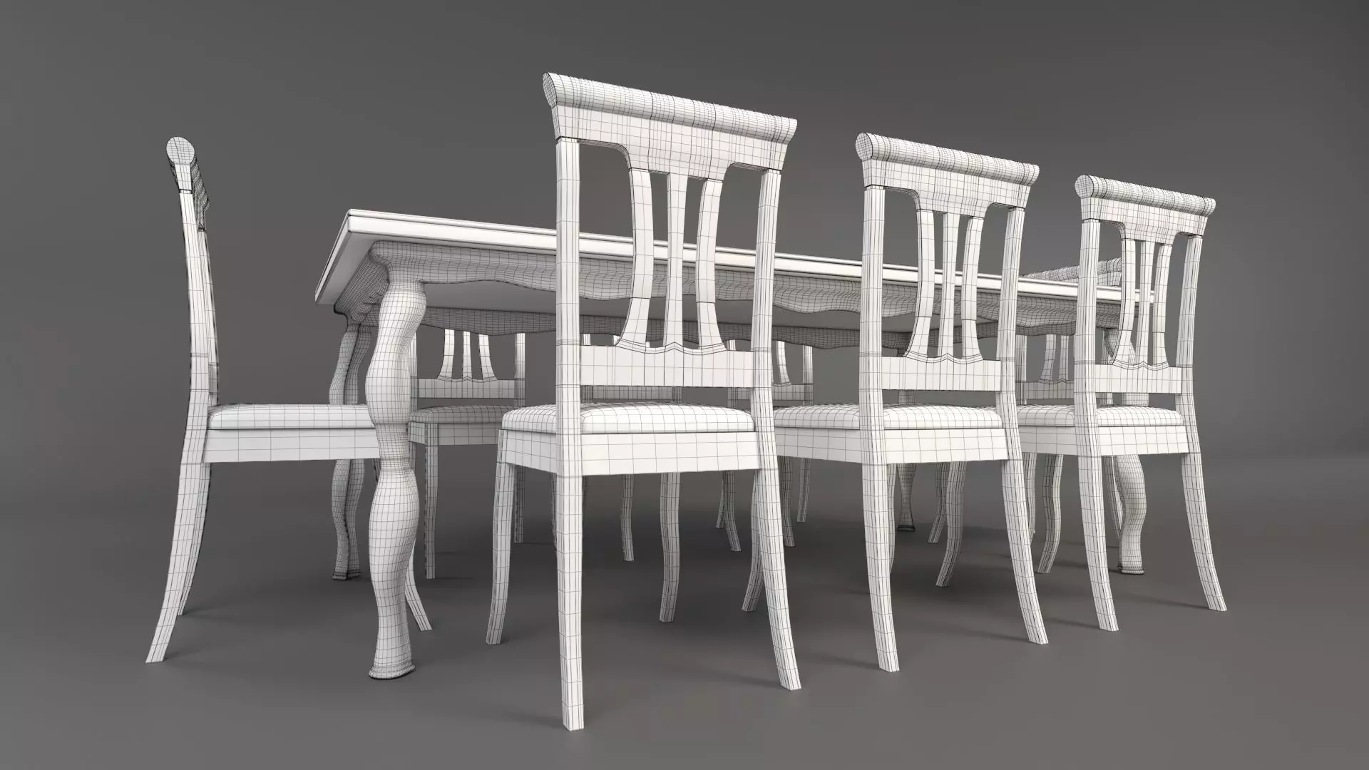 Dining set CG17 3D model_5