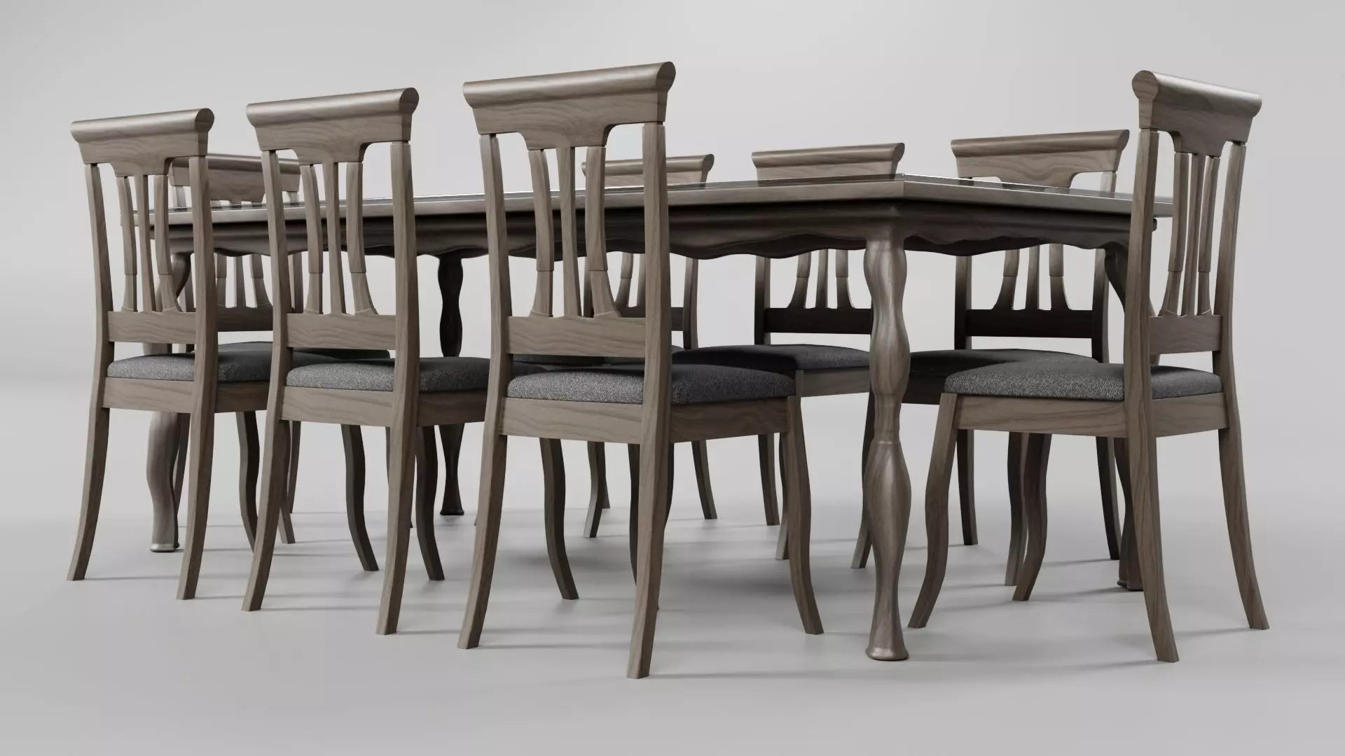 Dining set CG17 3D model_4