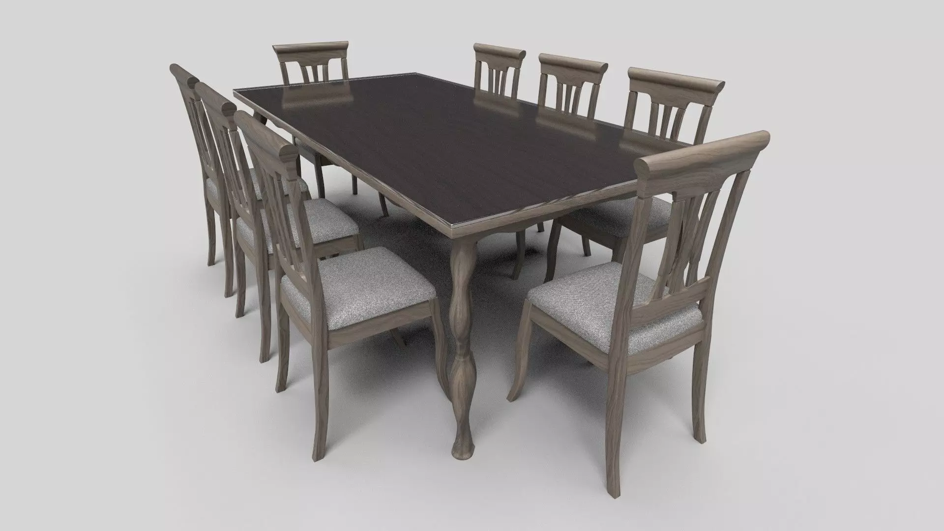 Dining set CG17 3D model_2