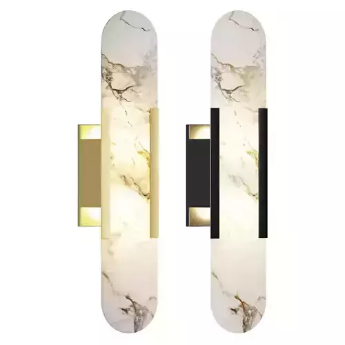 Melange Elongated Alabaster Wall Lamp
