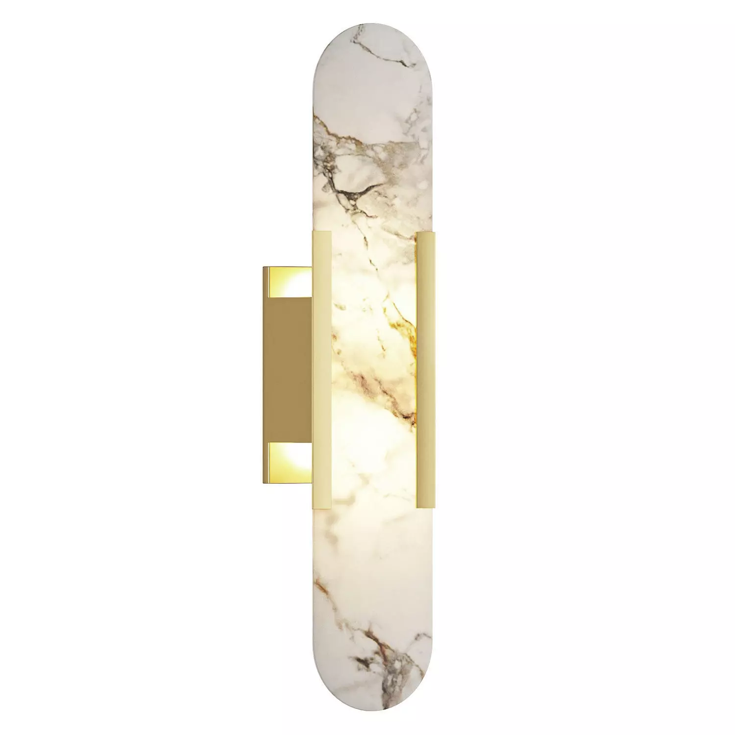 Melange Elongated Alabaster Wall Lamp 3D model_2