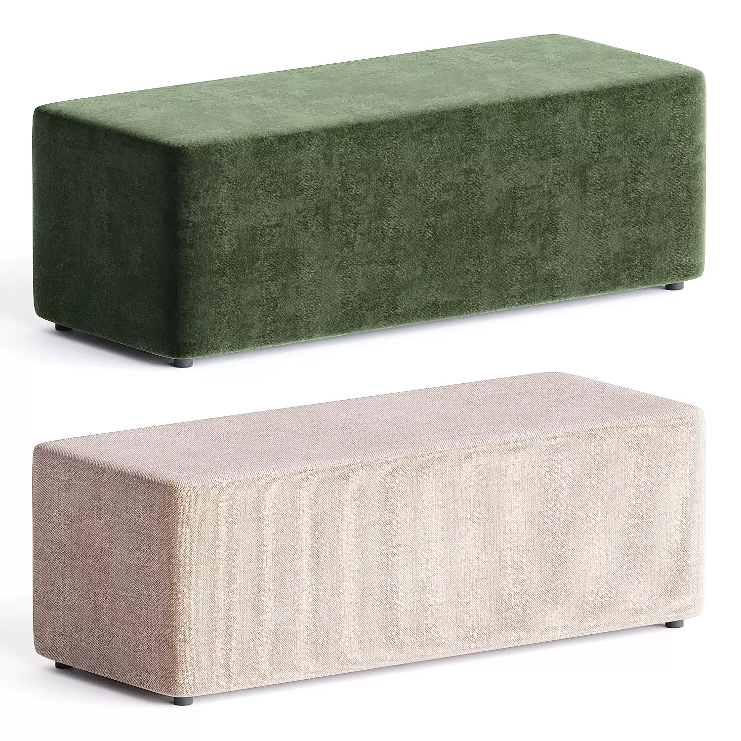 pouf trapeze 3 3D model_2