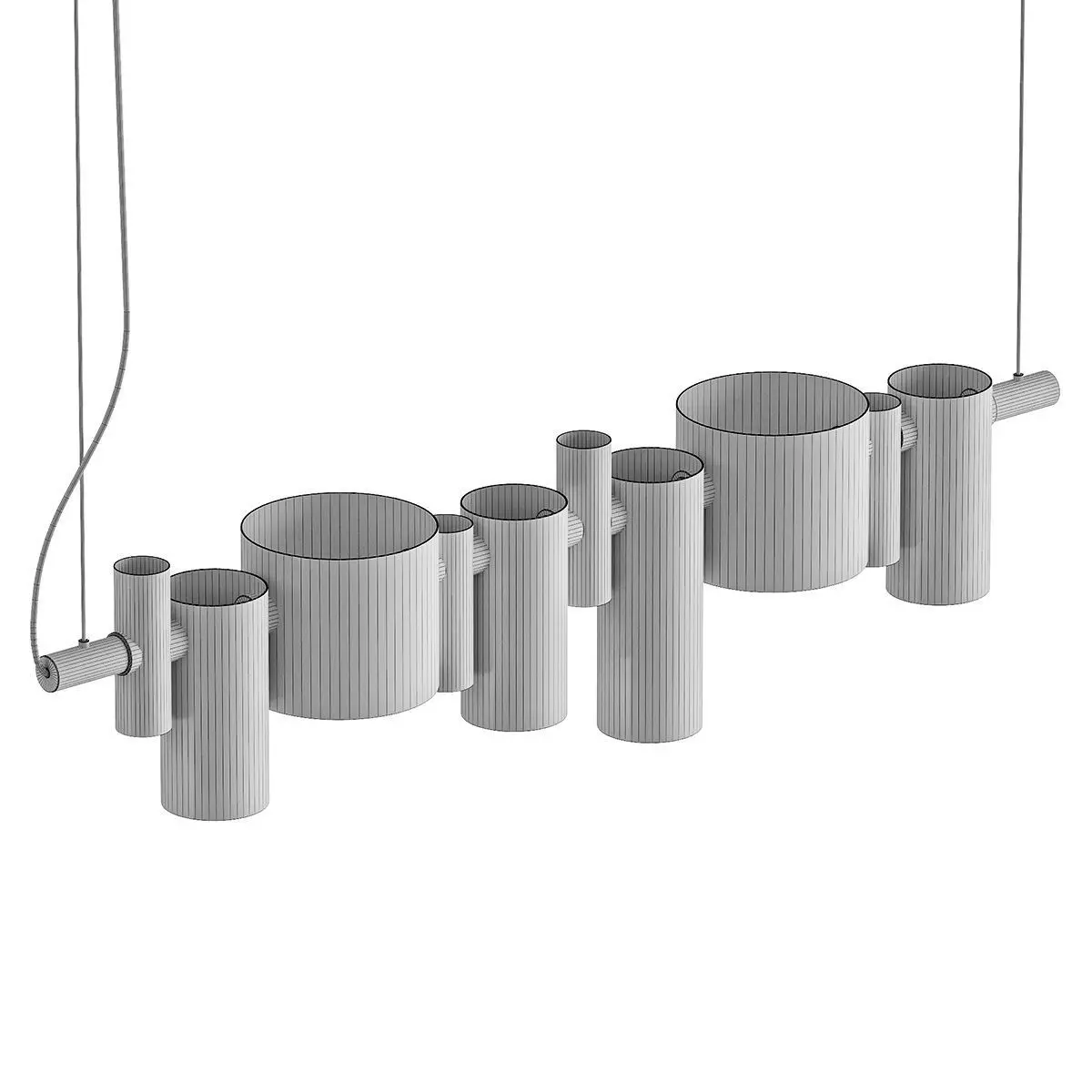 Oluce DANCING GLASS LED Glass Pendant Light 3D model_3