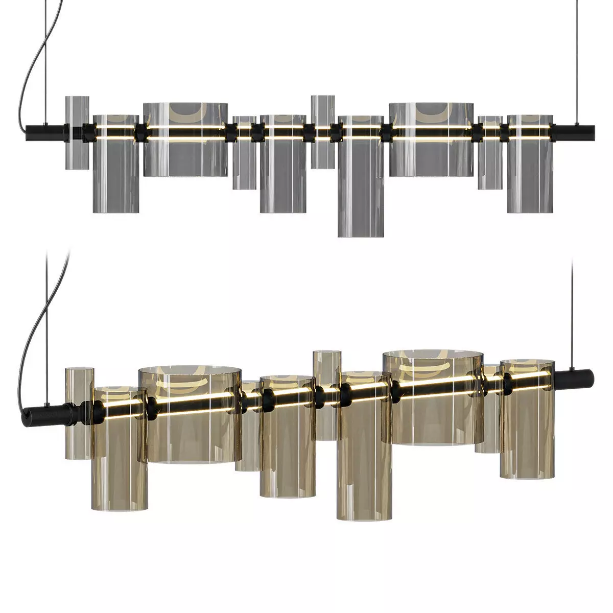 Oluce DANCING GLASS LED Glass Pendant Light 3D model_0