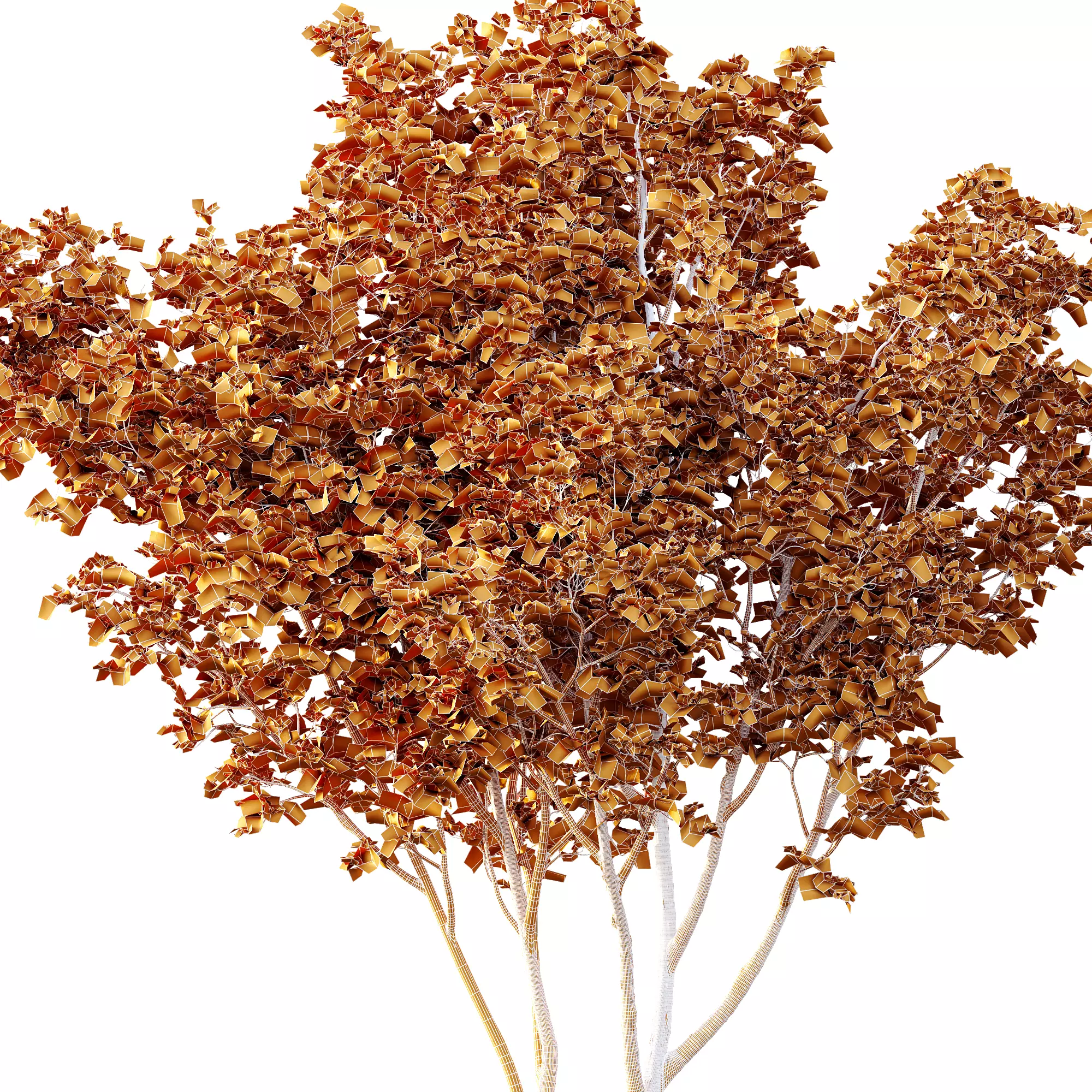 AV Acer Pseudoplatanus and Phoenix Dactylifera Palm 4 Trees 3D model_12