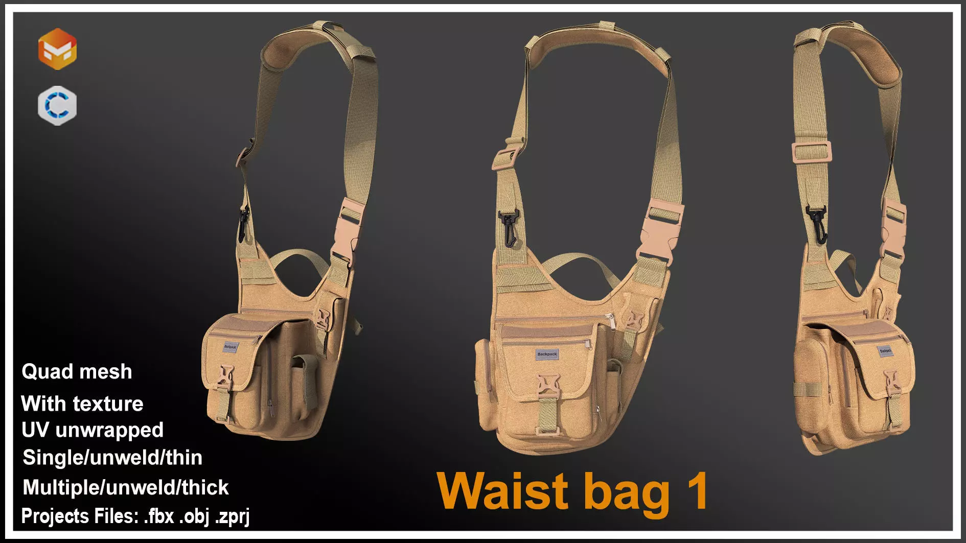  waist bag 3D model_1