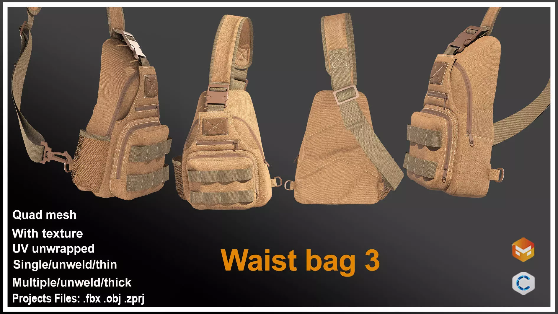  waist bag 3D model_13