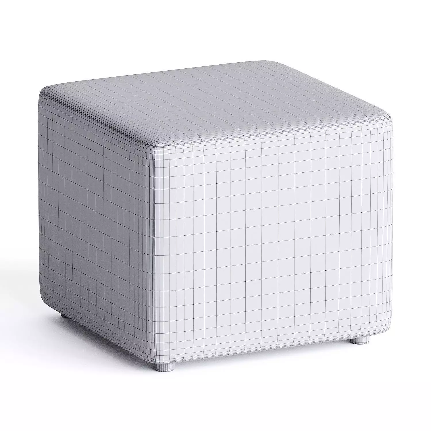 pouf trapeze 3D model_3