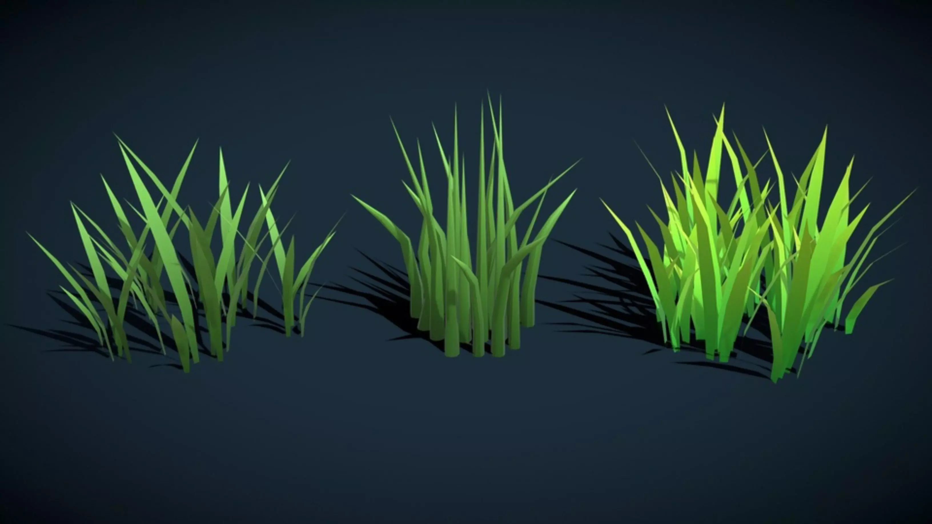 LowPoly Stylized Environment Nature Kit Tree Rock Plant Terrain Low-poly 3D model_1