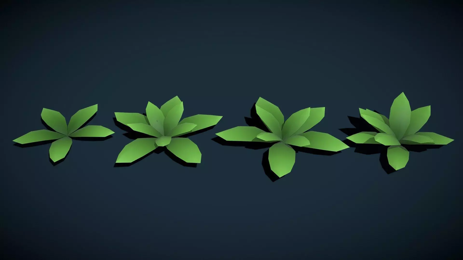 LowPoly Stylized Environment Nature Kit Tree Rock Plant Terrain Low-poly 3D model_6