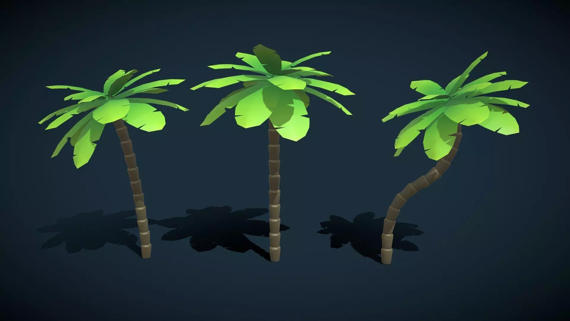 LowPoly Stylized Environment Nature Kit Tree Rock Plant Terrain Low-poly 3D model_4