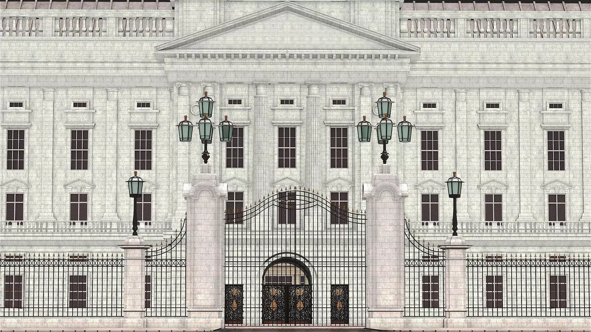Buckingham Palace 3D model_2