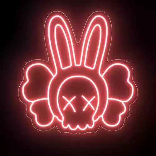 KAWS Hare Neon Sign