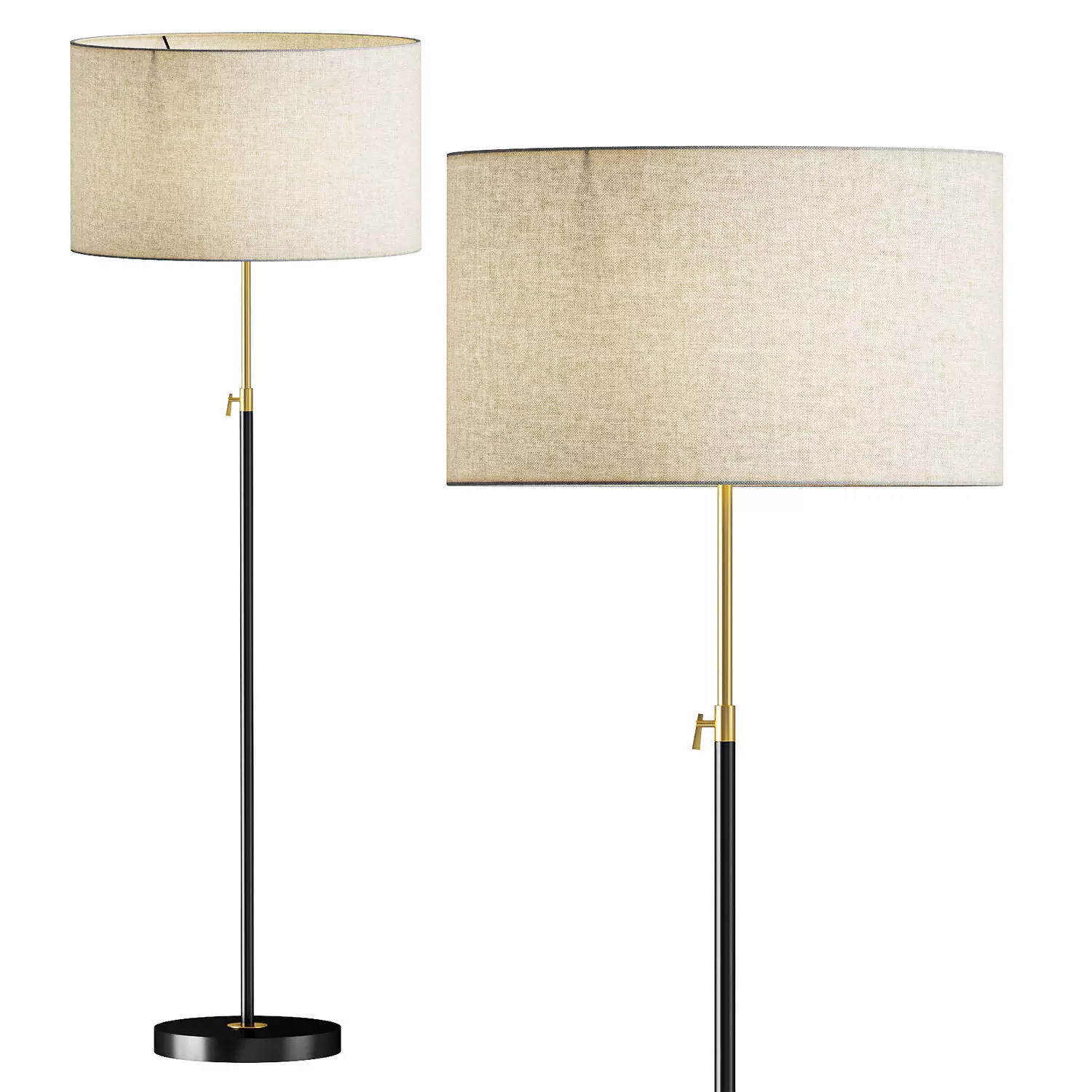 Telescoping Adjustable Floor Lamp 3D model